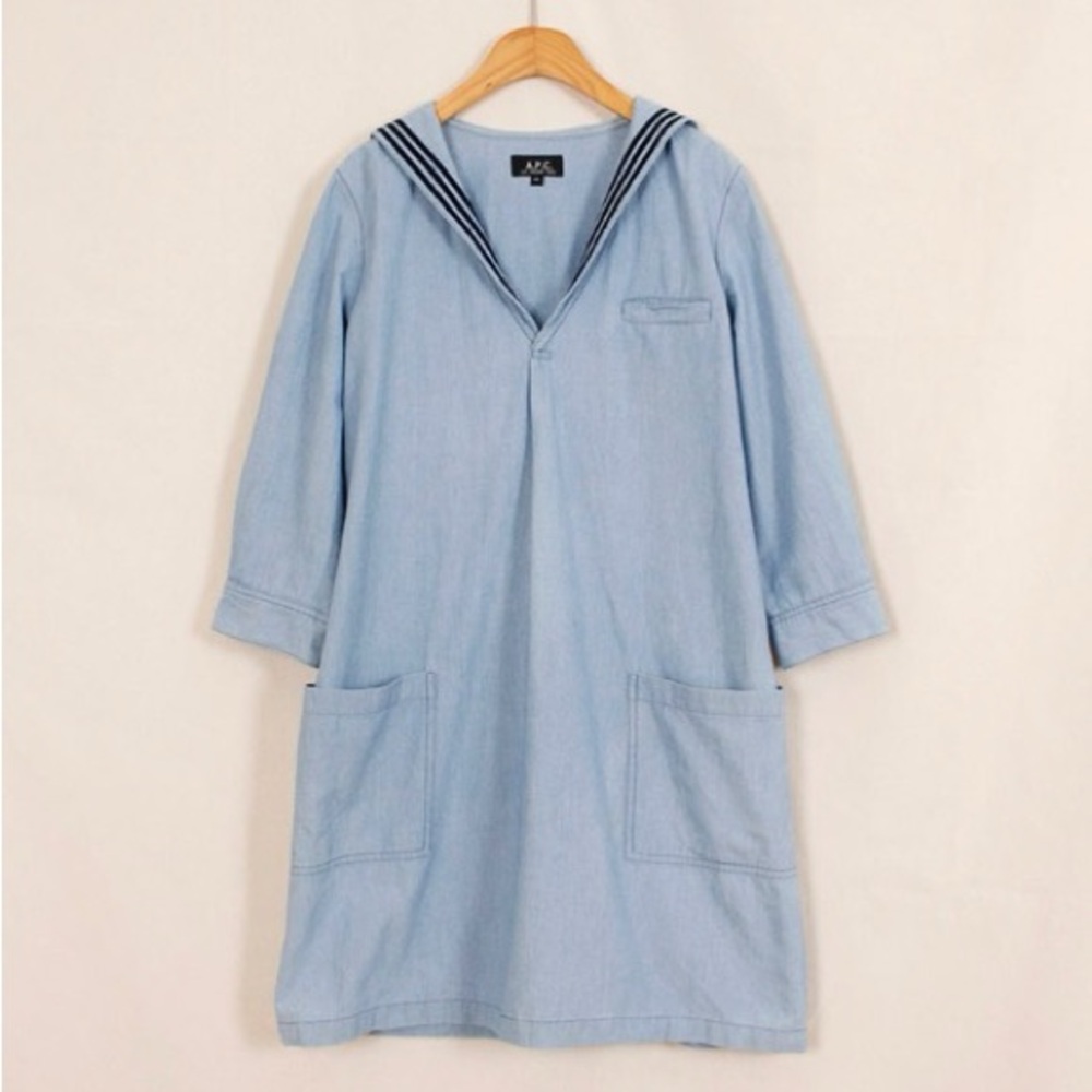 A.P.C. Chambray Sailor Dress XS